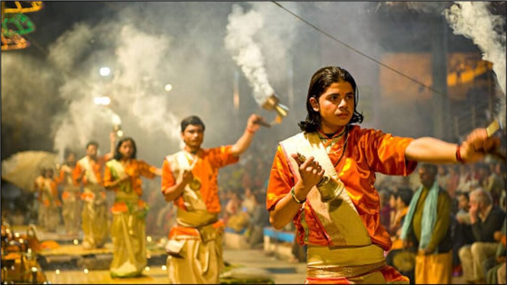 Top 10 Famous Tourist Attractions Evening Aarti in Varanasi - Varanasi Best Images Free Downloads Assi ghat Aarti Image Varanasi