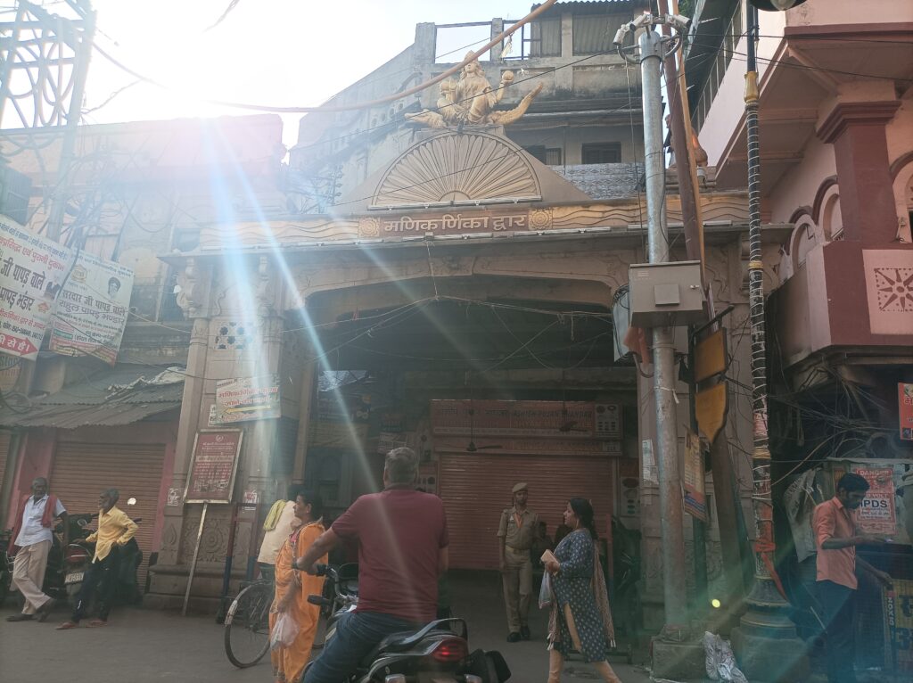 Early morning view of Manikarnika Gate Varanasi best scaled
