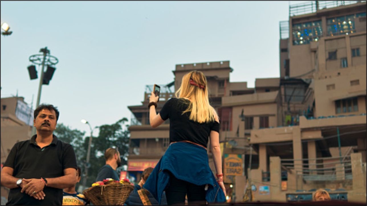 Girl Beautiful Ghats Image