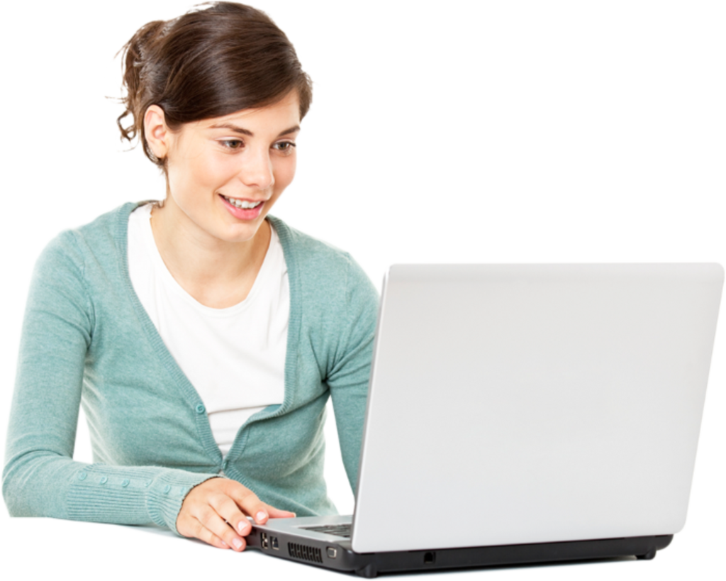 Girl Operating Laptop Transparent Varanasi Best Free Images - Varanasi ...