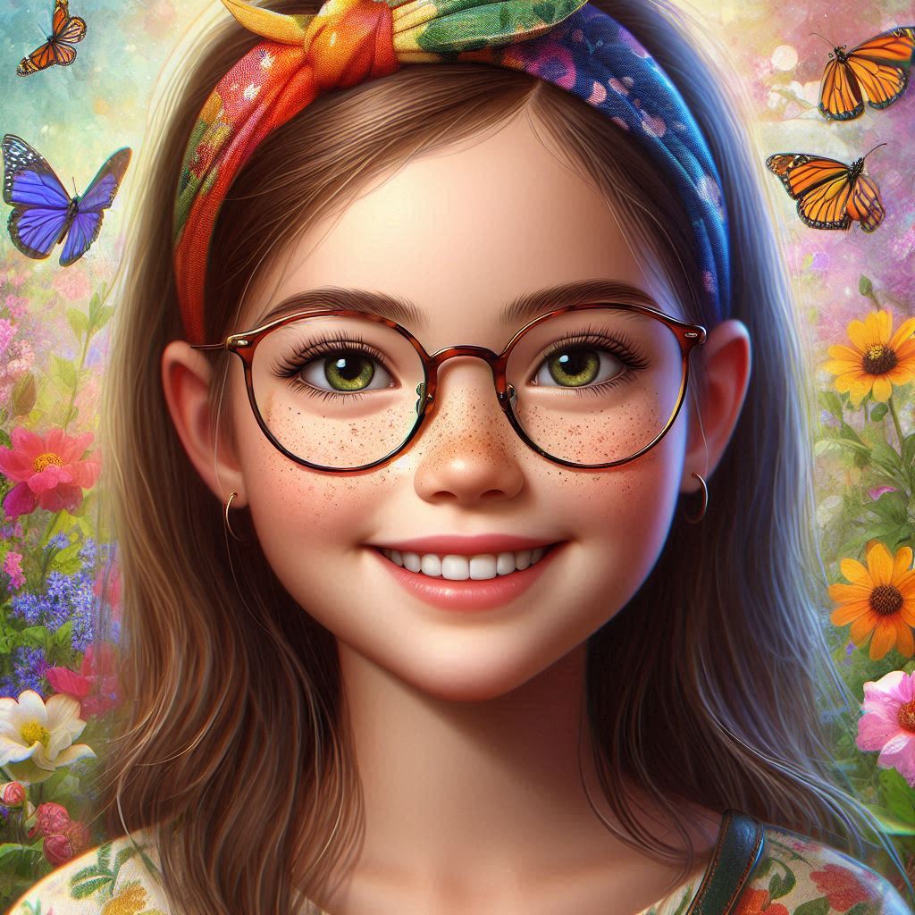 Girl face with Smile ()