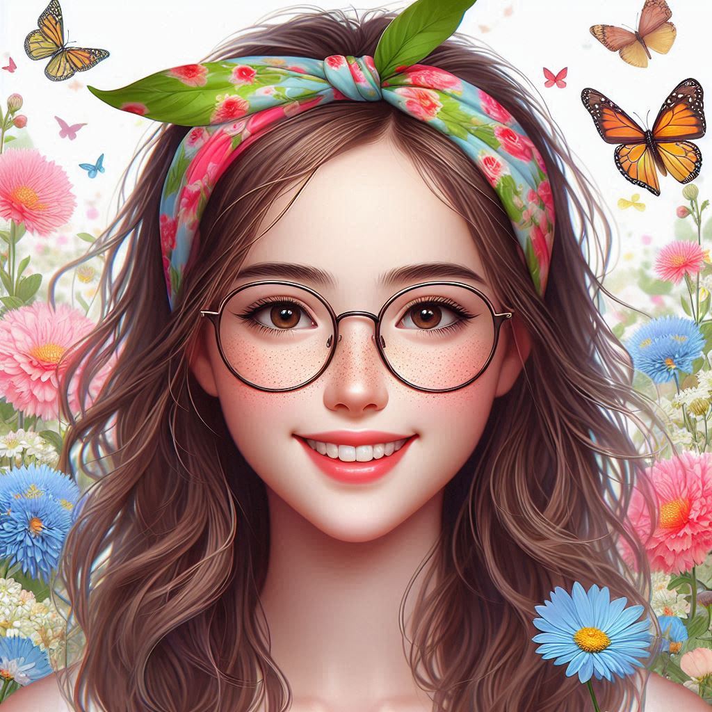 Girl face with Smile ()