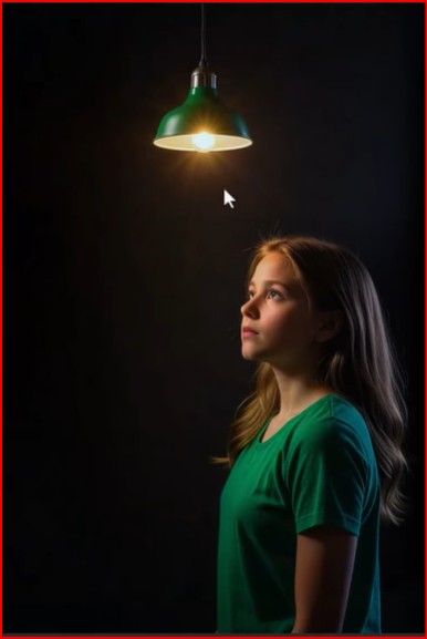 Girl under Light Focus