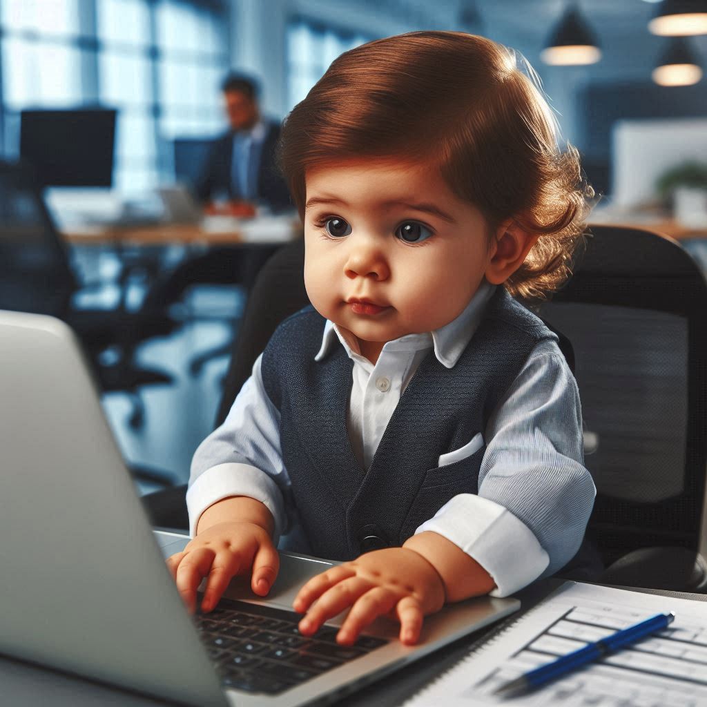 Kid Operating Computer in Class ()
