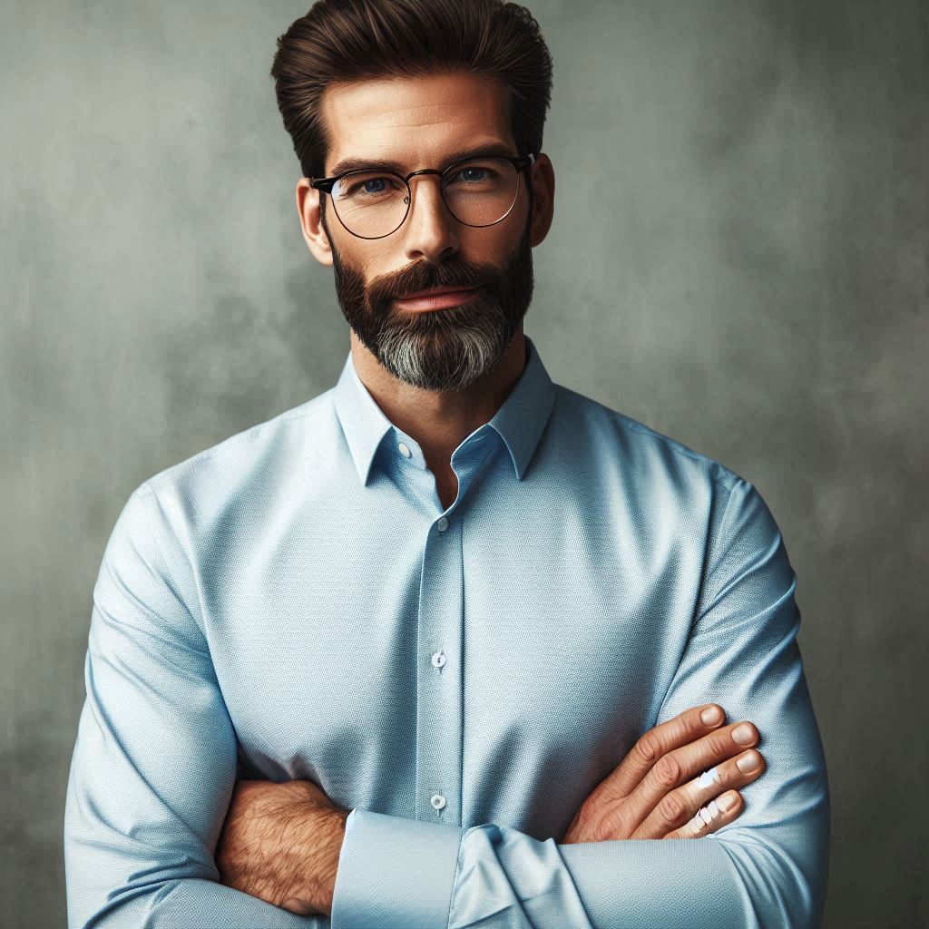 Man Face with Shirt Collar ()