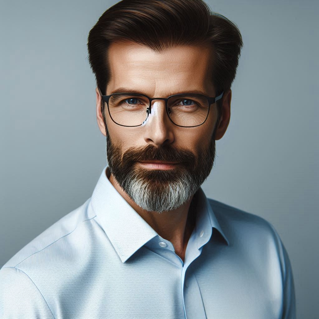 Man Face with Shirt Collar ()