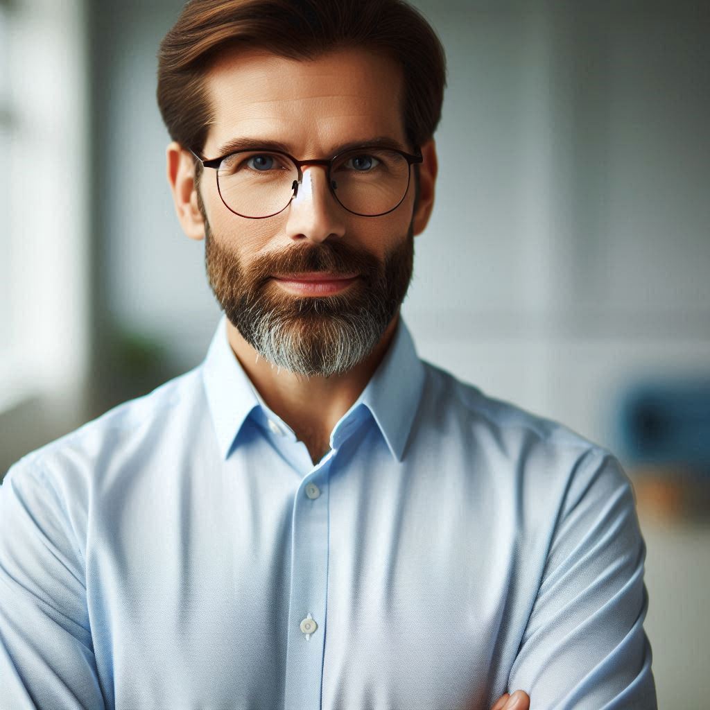 Man Face with Shirt Collar ()