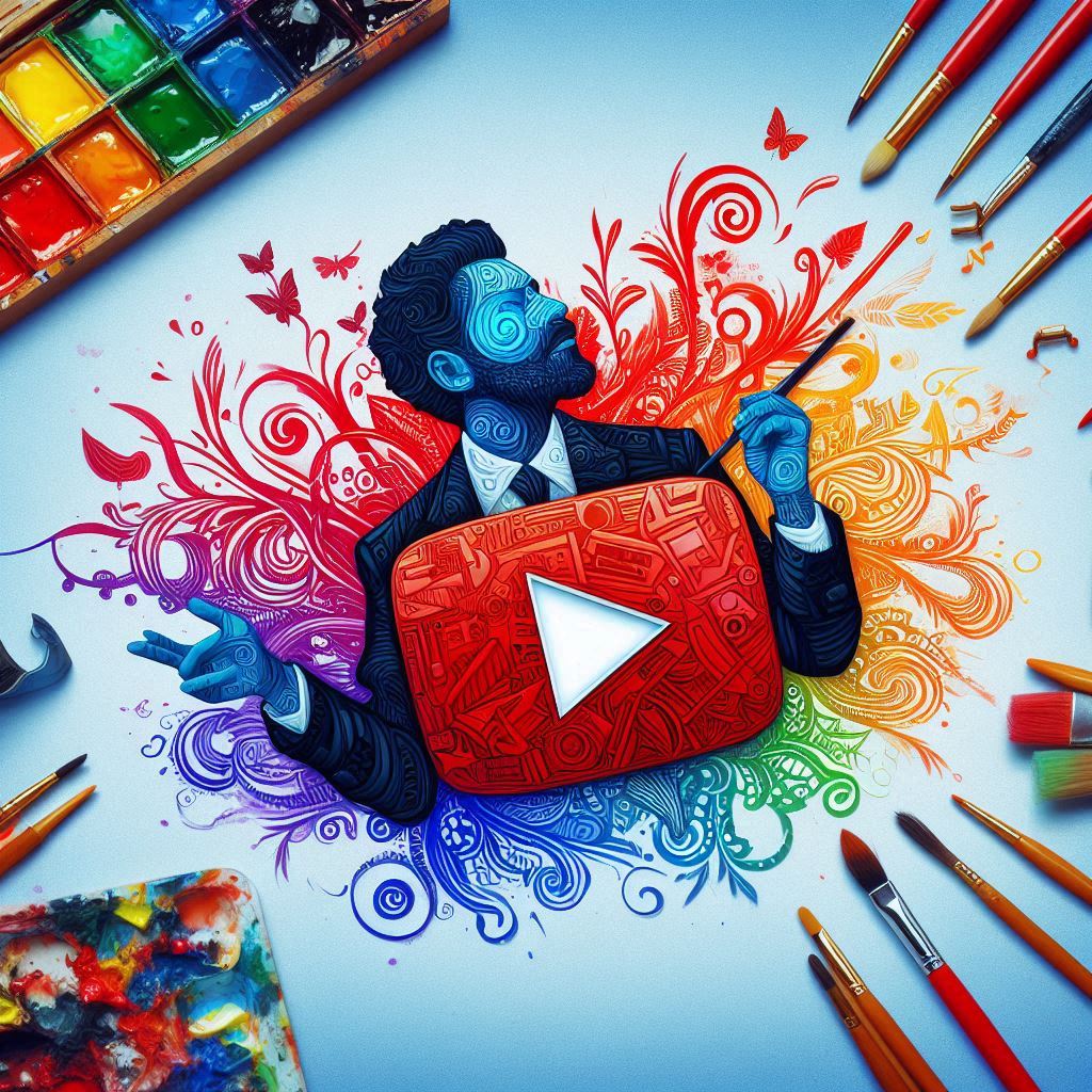 Youtube Artistic Logo with Multi Color ()
